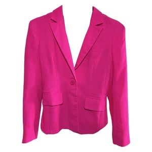 Hot Pink Fitted Blazer | Medium